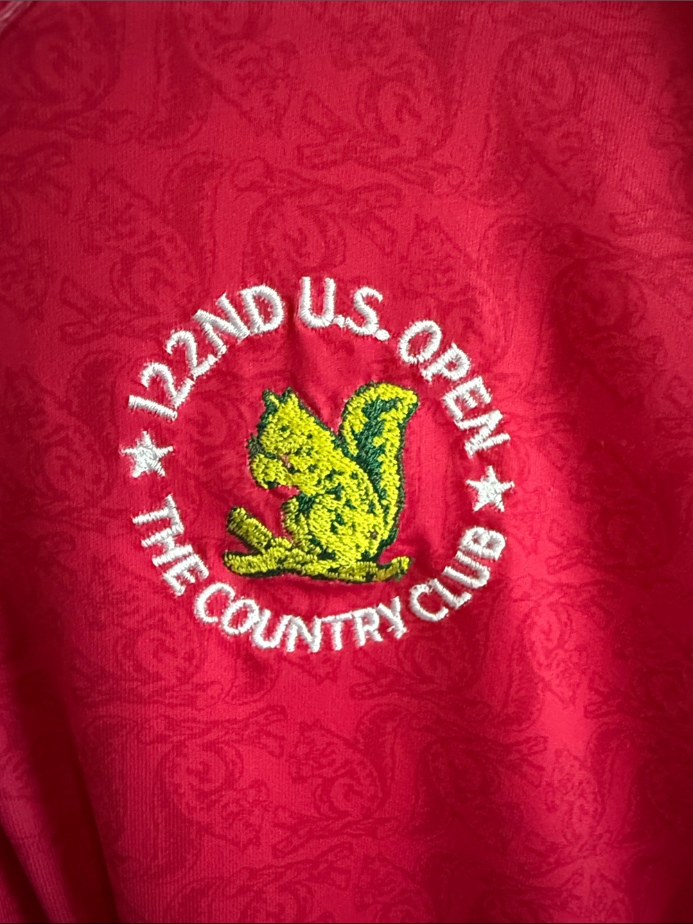 Men's Polo Shirt 122nd US Open - Red with Embroidered Crest - Picture 5 of 6